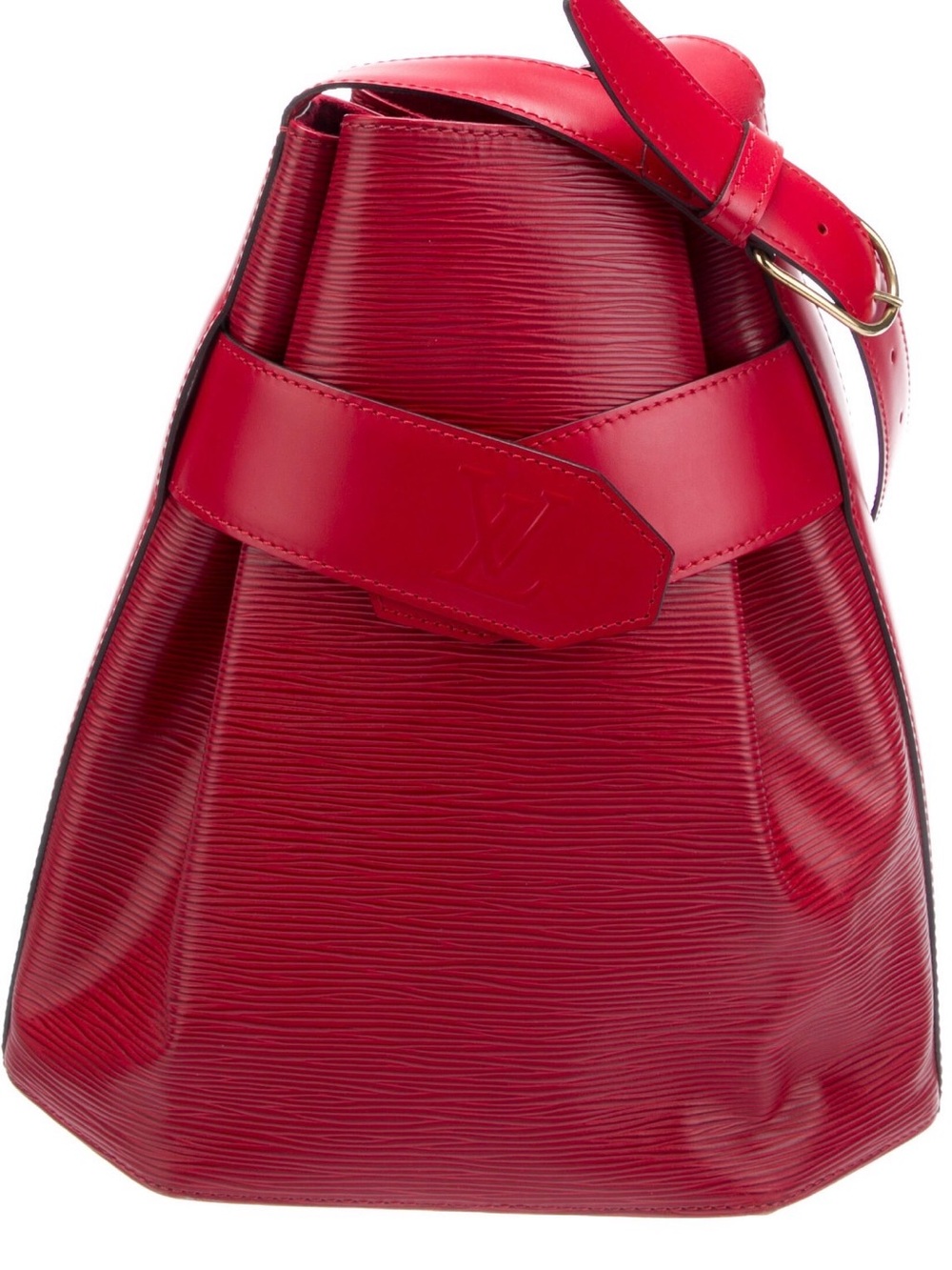 Louis Vuitton Red Epi Leather Shoulder Bucket Bag